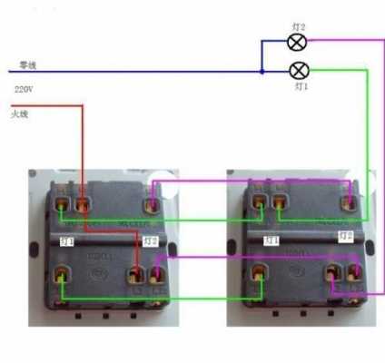双联开关怎么接线（单控双联开关怎么接线）