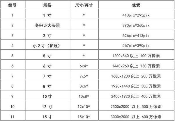 大一寸尺寸（大一寸尺寸比例）