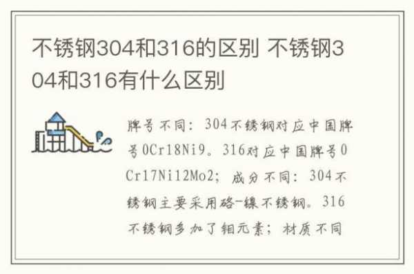 不锈钢304和316的区别（婴儿用不锈钢304和316的区别）