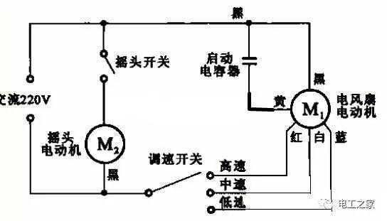 风扇开关怎么接线（风扇开关怎么接线图）