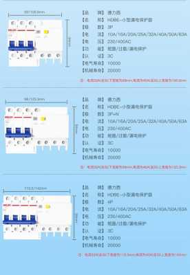 漏电开关（漏电开关型号规格表）