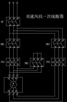 双速风机接线图（双速风机接线图手自动原理图）