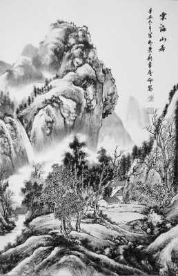 山水水墨画（山水水墨画图片）