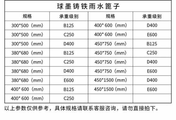 雨水篦子规格尺寸（雨水篦子规格尺寸大全图片）